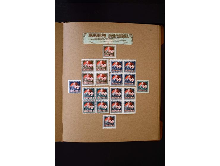 1918/40, umfangreiche ungebrauchte/postfrische und gestempelte Sammlung, teils aufgezogen auf alten Blanko-Blättern und besch