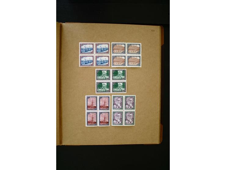 1918/40, umfangreiche ungebrauchte/postfrische und gestempelte Sammlung, teils aufgezogen auf alten Blanko-Blättern und besch