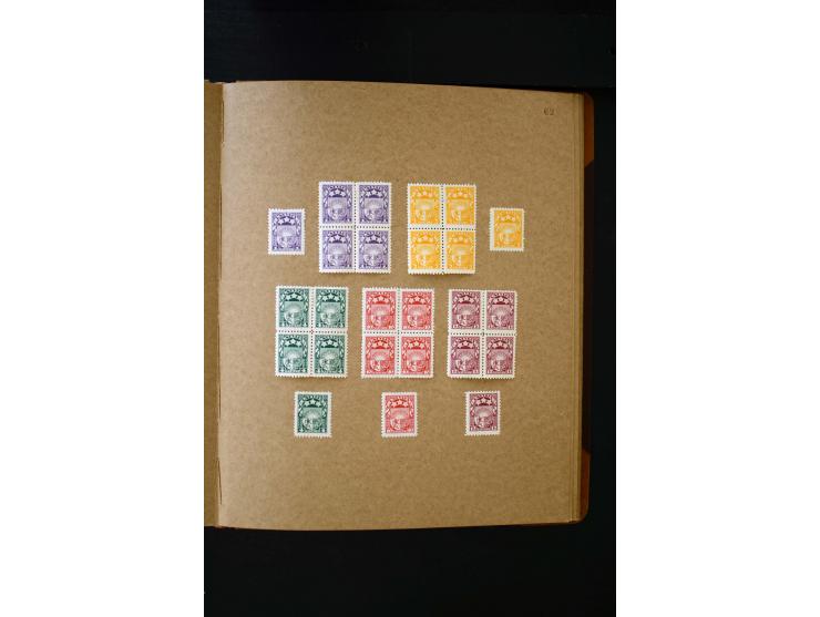 1918/40, umfangreiche ungebrauchte/postfrische und gestempelte Sammlung, teils aufgezogen auf alten Blanko-Blättern und besch