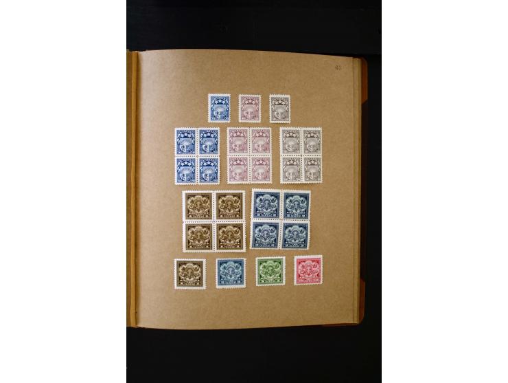 1918/40, umfangreiche ungebrauchte/postfrische und gestempelte Sammlung, teils aufgezogen auf alten Blanko-Blättern und besch