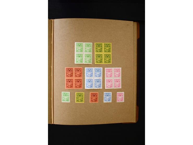1918/40, umfangreiche ungebrauchte/postfrische und gestempelte Sammlung, teils aufgezogen auf alten Blanko-Blättern und besch