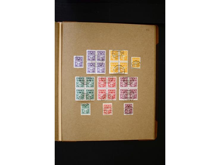 1918/40, umfangreiche ungebrauchte/postfrische und gestempelte Sammlung, teils aufgezogen auf alten Blanko-Blättern und besch