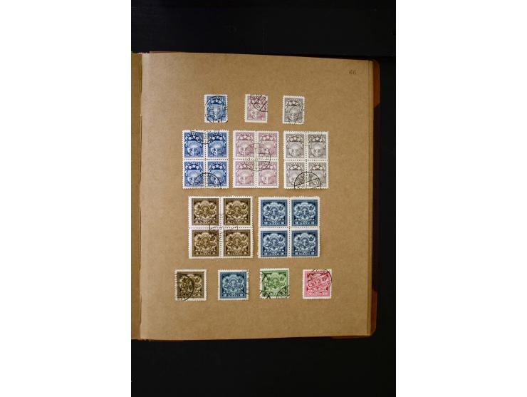 1918/40, umfangreiche ungebrauchte/postfrische und gestempelte Sammlung, teils aufgezogen auf alten Blanko-Blättern und besch