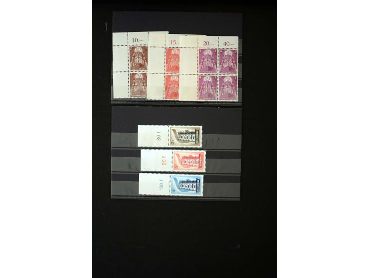1938/57, postfrische und gestempelte Partie, dabei postfrisch u.a. Mi. Bl. 7 (3), Nr. 478-83 (9), 555-57 (2) und 572-74 (4), 