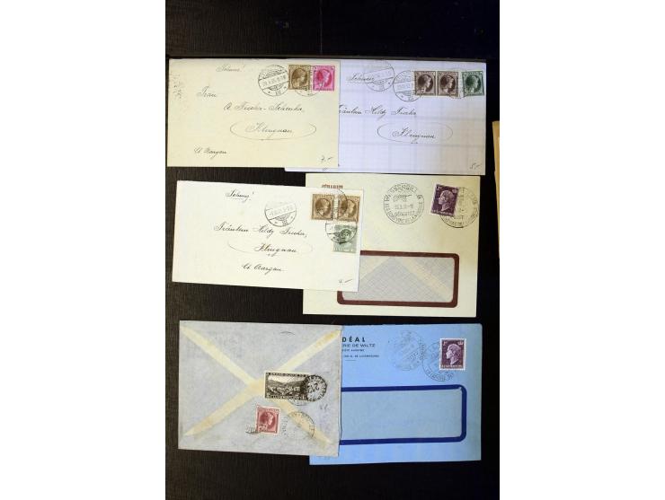 1910/57 (ca.),etwa 270 Briefe und Karten, dabei u.a. gute FDC wie Mi. 423-26 (2), 468-73 (2), 478-83 und 488-89