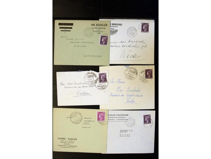 1910/57 (ca.),etwa 270 Briefe und Karten, dabei u.a. gute FDC wie Mi. 423-26 (2), 468-73 (2), 478-83 und 488-89