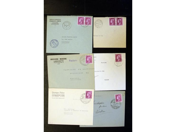 1910/57 (ca.),etwa 270 Briefe und Karten, dabei u.a. gute FDC wie Mi. 423-26 (2), 468-73 (2), 478-83 und 488-89