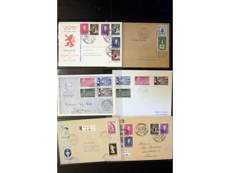 1910/57 (ca.),etwa 270 Briefe und Karten, dabei u.a. gute FDC wie Mi. 423-26 (2), 468-73 (2), 478-83 und 488-89
