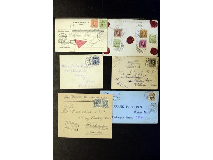 1910/57 (ca.),etwa 270 Briefe und Karten, dabei u.a. gute FDC wie Mi. 423-26 (2), 468-73 (2), 478-83 und 488-89