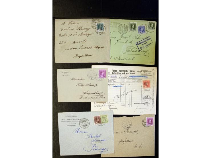 1910/57 (ca.),etwa 270 Briefe und Karten, dabei u.a. gute FDC wie Mi. 423-26 (2), 468-73 (2), 478-83 und 488-89