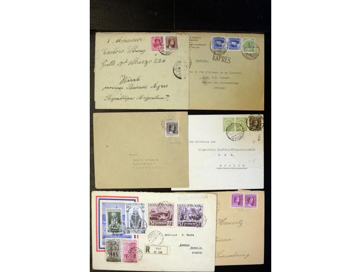 1910/57 (ca.),etwa 270 Briefe und Karten, dabei u.a. gute FDC wie Mi. 423-26 (2), 468-73 (2), 478-83 und 488-89