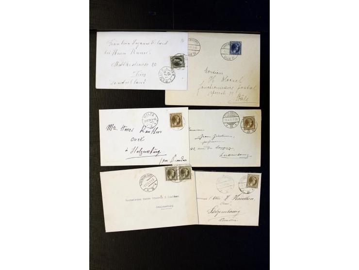 1910/57 (ca.),etwa 270 Briefe und Karten, dabei u.a. gute FDC wie Mi. 423-26 (2), 468-73 (2), 478-83 und 488-89