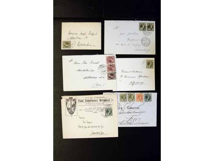 1910/57 (ca.),etwa 270 Briefe und Karten, dabei u.a. gute FDC wie Mi. 423-26 (2), 468-73 (2), 478-83 und 488-89