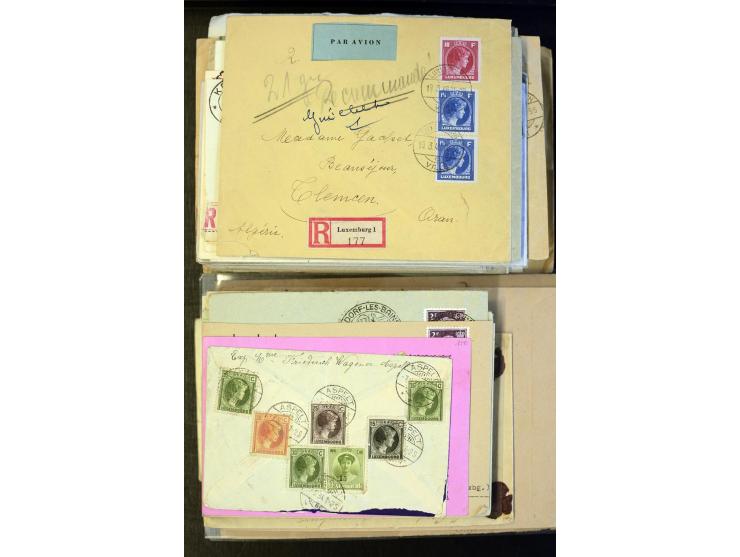 1910/57 (ca.),etwa 270 Briefe und Karten, dabei u.a. gute FDC wie Mi. 423-26 (2), 468-73 (2), 478-83 und 488-89