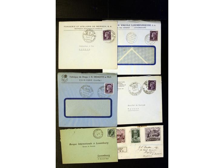 1910/57 (ca.),etwa 270 Briefe und Karten, dabei u.a. gute FDC wie Mi. 423-26 (2), 468-73 (2), 478-83 und 488-89