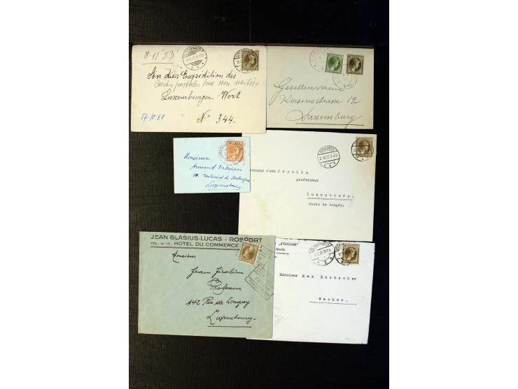 1910/57 (ca.),etwa 270 Briefe und Karten, dabei u.a. gute FDC wie Mi. 423-26 (2), 468-73 (2), 478-83 und 488-89