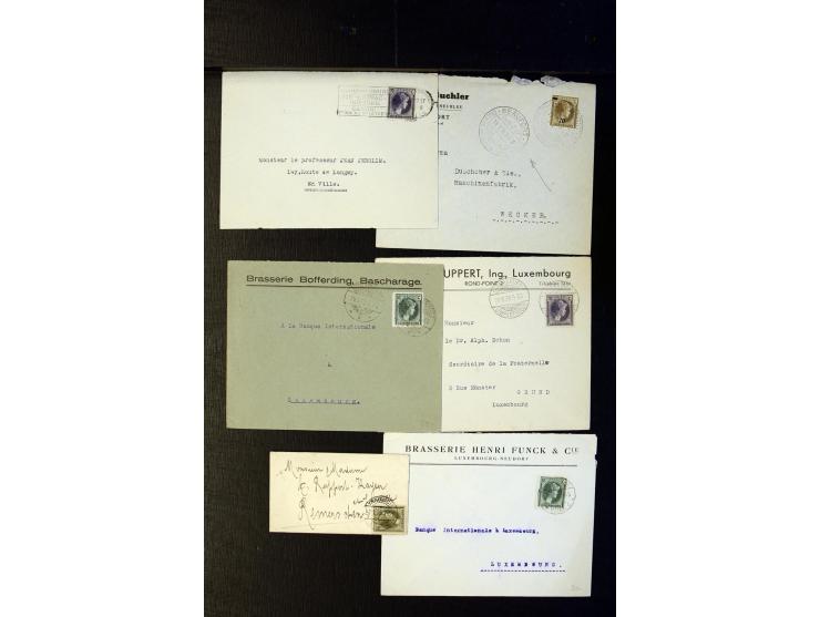 1910/57 (ca.),etwa 270 Briefe und Karten, dabei u.a. gute FDC wie Mi. 423-26 (2), 468-73 (2), 478-83 und 488-89