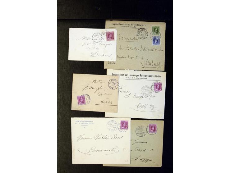 1910/57 (ca.),etwa 270 Briefe und Karten, dabei u.a. gute FDC wie Mi. 423-26 (2), 468-73 (2), 478-83 und 488-89