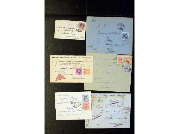 1910/57 (ca.),etwa 270 Briefe und Karten, dabei u.a. gute FDC wie Mi. 423-26 (2), 468-73 (2), 478-83 und 488-89