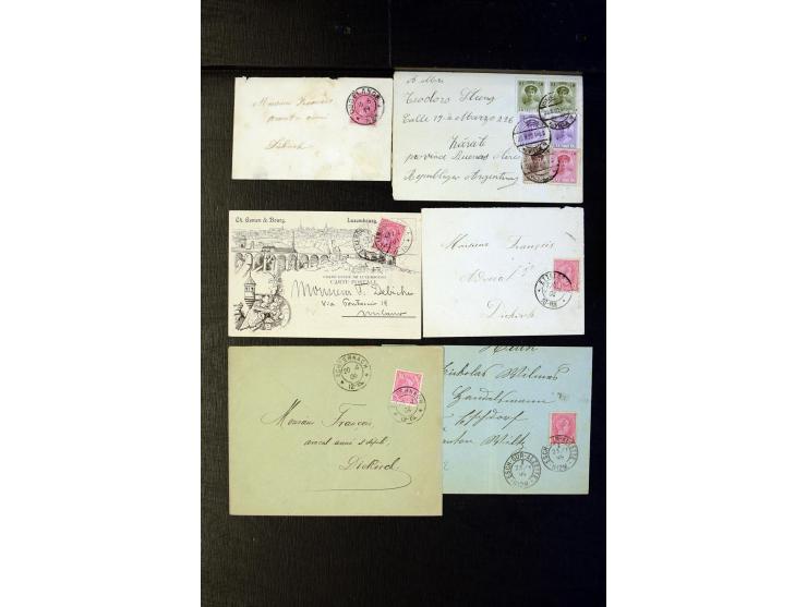 1910/57 (ca.),etwa 270 Briefe und Karten, dabei u.a. gute FDC wie Mi. 423-26 (2), 468-73 (2), 478-83 und 488-89
