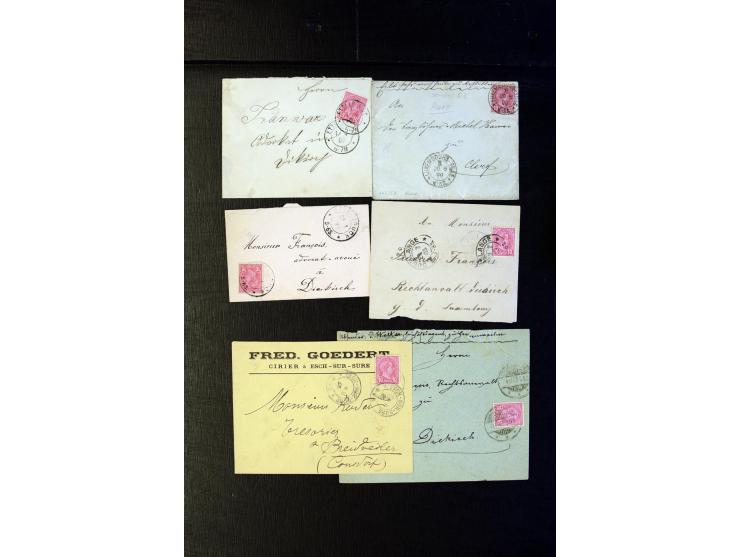 1910/57 (ca.),etwa 270 Briefe und Karten, dabei u.a. gute FDC wie Mi. 423-26 (2), 468-73 (2), 478-83 und 488-89
