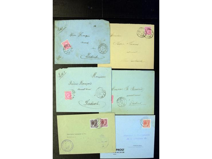 1910/57 (ca.),etwa 270 Briefe und Karten, dabei u.a. gute FDC wie Mi. 423-26 (2), 468-73 (2), 478-83 und 488-89