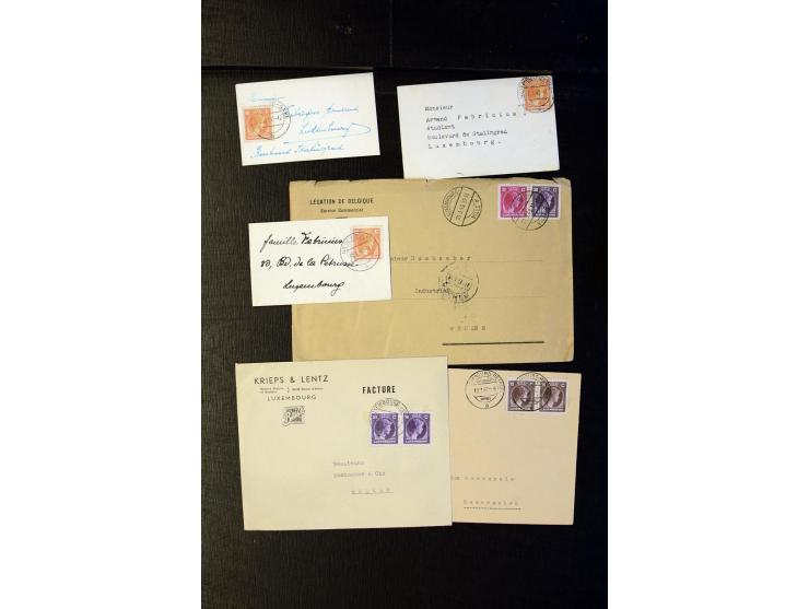 1910/57 (ca.),etwa 270 Briefe und Karten, dabei u.a. gute FDC wie Mi. 423-26 (2), 468-73 (2), 478-83 und 488-89