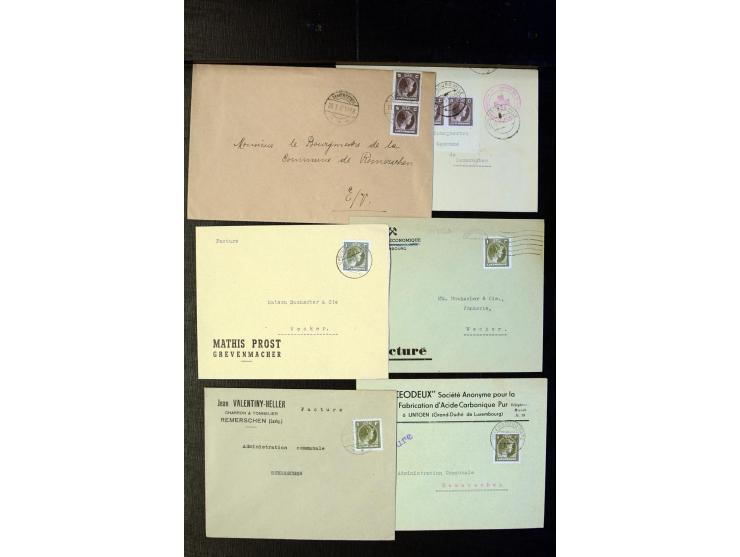1910/57 (ca.),etwa 270 Briefe und Karten, dabei u.a. gute FDC wie Mi. 423-26 (2), 468-73 (2), 478-83 und 488-89