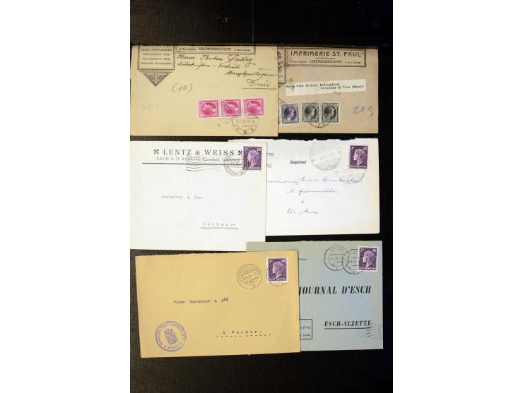 1910/57 (ca.),etwa 270 Briefe und Karten, dabei u.a. gute FDC wie Mi. 423-26 (2), 468-73 (2), 478-83 und 488-89