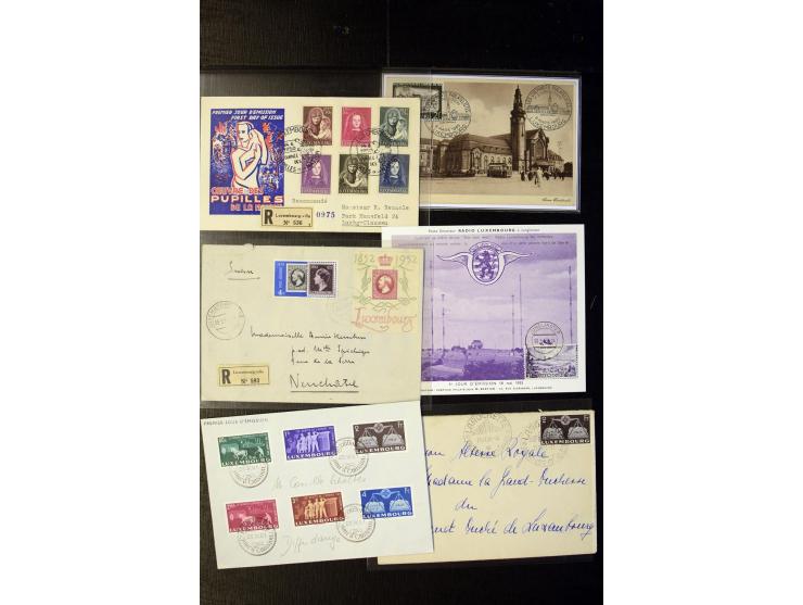 1910/57 (ca.),etwa 270 Briefe und Karten, dabei u.a. gute FDC wie Mi. 423-26 (2), 468-73 (2), 478-83 und 488-89