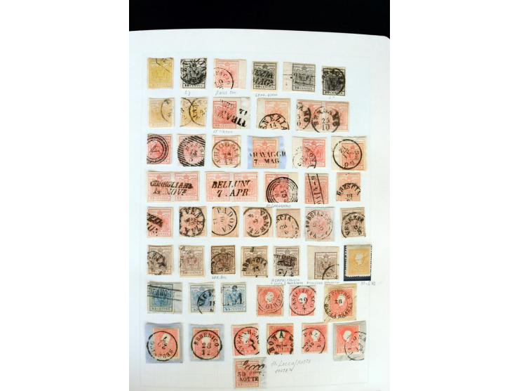 1850/67, vorwiegend gestempelte Sammlung mit über 70 Briefen, dabei vieles mehrfach, u.a. über 180 Werte ex Mi.-Nr. 1-5, dabe