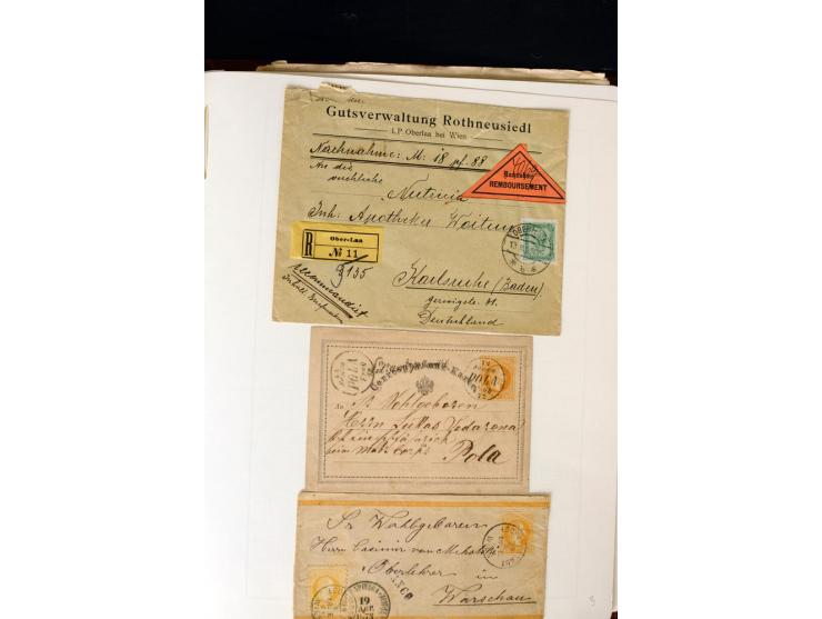 1850/67, vorwiegend gestempelte Sammlung mit über 70 Briefen, dabei vieles mehrfach, u.a. über 180 Werte ex Mi.-Nr. 1-5, dabe