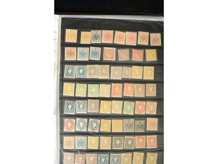 1850/1910, schöne vorwiegend gestempelte Sammlung mit vielen guten Ausgaben, teilweise mehrfach, außerdem ein guter Teil Leva
