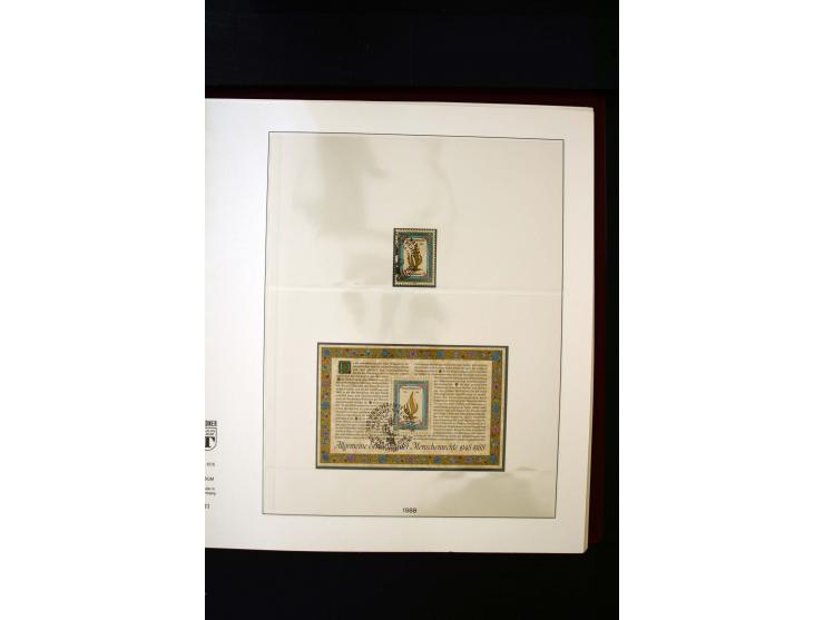 1850/1988, gestempelte Sammlung mit u.a. Mi.-Nr. 1 (2), 2 (2), 10-15I, 10-15II, 161-77, 518-23, 555, Bl.1 (Fotoattest Zenker 