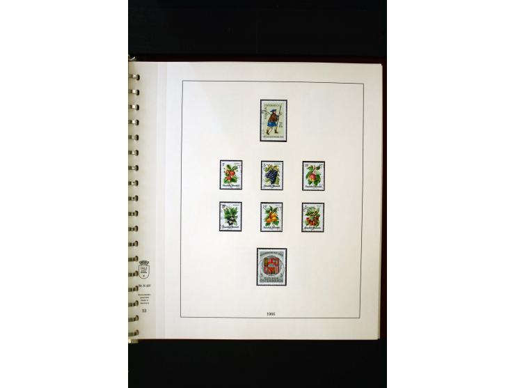 1850/1988, gestempelte Sammlung mit u.a. Mi.-Nr. 1 (2), 2 (2), 10-15I, 10-15II, 161-77, 518-23, 555, Bl.1 (Fotoattest Zenker 