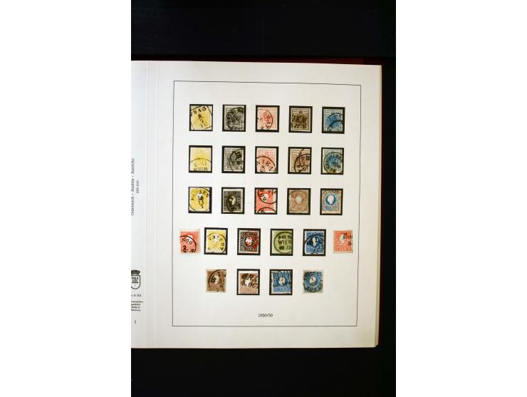 1850/1988, gestempelte Sammlung mit u.a. Mi.-Nr. 1 (2), 2 (2), 10-15I, 10-15II, 161-77, 518-23, 555, Bl.1 (Fotoattest Zenker 