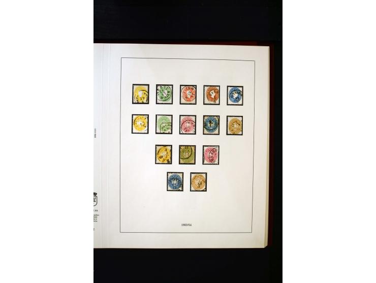 1850/1988, gestempelte Sammlung mit u.a. Mi.-Nr. 1 (2), 2 (2), 10-15I, 10-15II, 161-77, 518-23, 555, Bl.1 (Fotoattest Zenker 