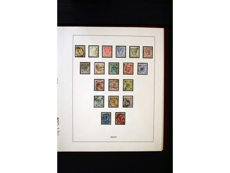 1850/1988, gestempelte Sammlung mit u.a. Mi.-Nr. 1 (2), 2 (2), 10-15I, 10-15II, 161-77, 518-23, 555, Bl.1 (Fotoattest Zenker 