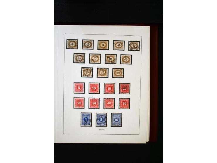 1850/1988, gestempelte Sammlung mit u.a. Mi.-Nr. 1 (2), 2 (2), 10-15I, 10-15II, 161-77, 518-23, 555, Bl.1 (Fotoattest Zenker 