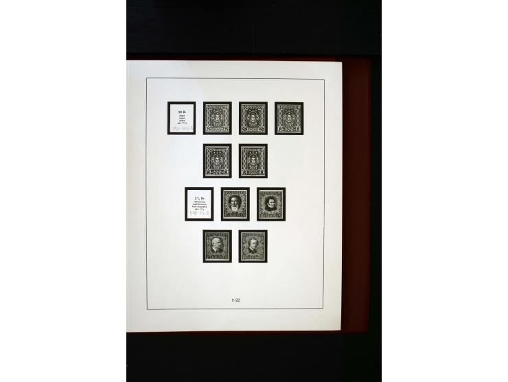 1850/1988, gestempelte Sammlung mit u.a. Mi.-Nr. 1 (2), 2 (2), 10-15I, 10-15II, 161-77, 518-23, 555, Bl.1 (Fotoattest Zenker 