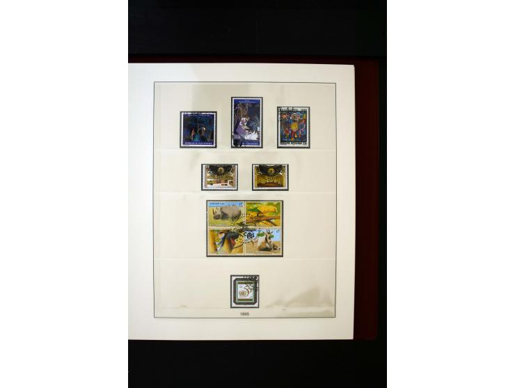 1850/1988, gestempelte Sammlung mit u.a. Mi.-Nr. 1 (2), 2 (2), 10-15I, 10-15II, 161-77, 518-23, 555, Bl.1 (Fotoattest Zenker 