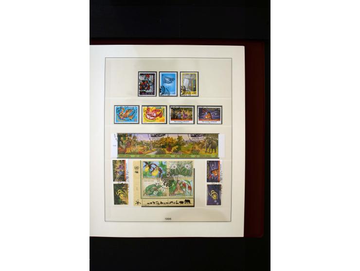 1850/1988, gestempelte Sammlung mit u.a. Mi.-Nr. 1 (2), 2 (2), 10-15I, 10-15II, 161-77, 518-23, 555, Bl.1 (Fotoattest Zenker 