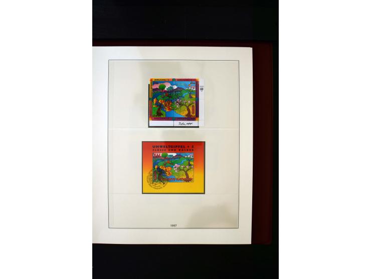 1850/1988, gestempelte Sammlung mit u.a. Mi.-Nr. 1 (2), 2 (2), 10-15I, 10-15II, 161-77, 518-23, 555, Bl.1 (Fotoattest Zenker 