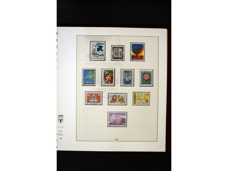 1850/1988, gestempelte Sammlung mit u.a. Mi.-Nr. 1 (2), 2 (2), 10-15I, 10-15II, 161-77, 518-23, 555, Bl.1 (Fotoattest Zenker 