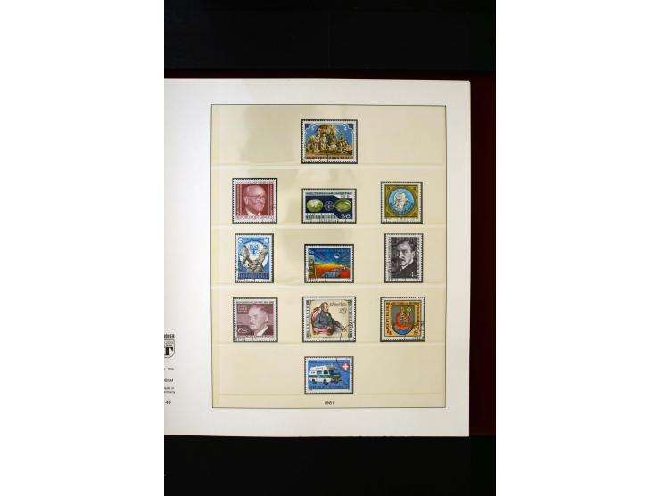 1850/1988, gestempelte Sammlung mit u.a. Mi.-Nr. 1 (2), 2 (2), 10-15I, 10-15II, 161-77, 518-23, 555, Bl.1 (Fotoattest Zenker 