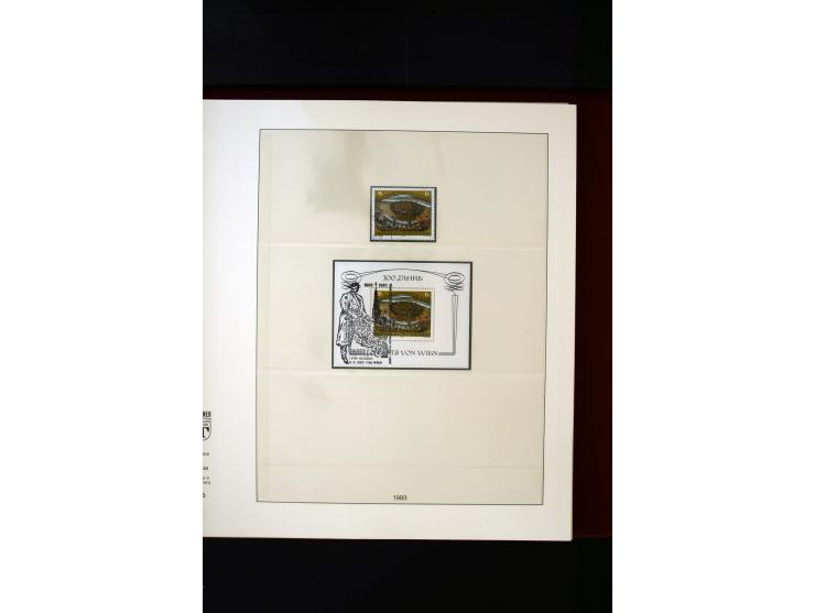 1850/1988, gestempelte Sammlung mit u.a. Mi.-Nr. 1 (2), 2 (2), 10-15I, 10-15II, 161-77, 518-23, 555, Bl.1 (Fotoattest Zenker 