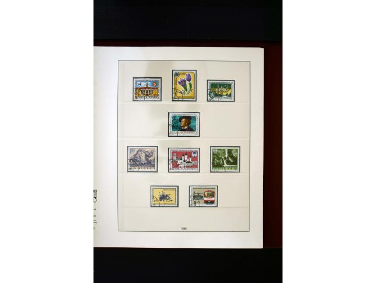 1850/1988, gestempelte Sammlung mit u.a. Mi.-Nr. 1 (2), 2 (2), 10-15I, 10-15II, 161-77, 518-23, 555, Bl.1 (Fotoattest Zenker 