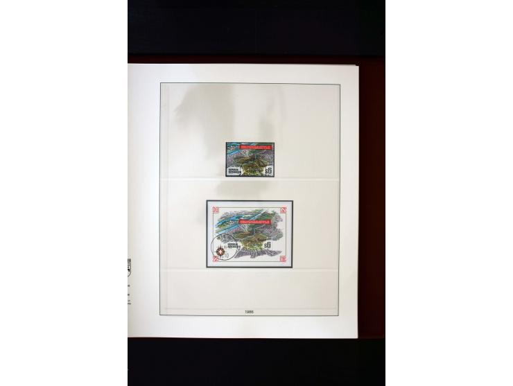 1850/1988, gestempelte Sammlung mit u.a. Mi.-Nr. 1 (2), 2 (2), 10-15I, 10-15II, 161-77, 518-23, 555, Bl.1 (Fotoattest Zenker 