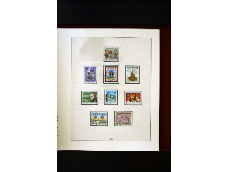 1850/1988, gestempelte Sammlung mit u.a. Mi.-Nr. 1 (2), 2 (2), 10-15I, 10-15II, 161-77, 518-23, 555, Bl.1 (Fotoattest Zenker 