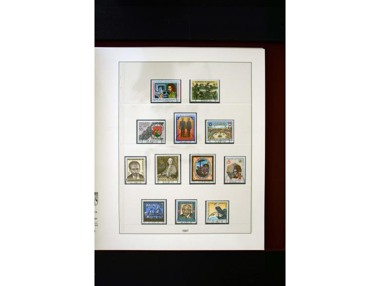 1850/1988, gestempelte Sammlung mit u.a. Mi.-Nr. 1 (2), 2 (2), 10-15I, 10-15II, 161-77, 518-23, 555, Bl.1 (Fotoattest Zenker 
